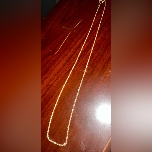 10K Solid real gold rope chain necklace diamond cut 20 inch unisex - Picture 4 of 7